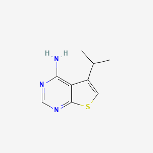 molecular formula C9H11N3S B2565972 5-异丙基噻吩并[2,3-d]嘧啶-4-胺 CAS No. 2174001-78-4
