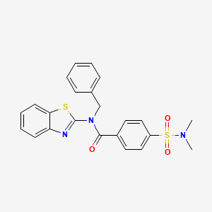 molecular formula C23H21N3O3S2 B2565976 N-(benzo[d]thiazol-2-yl)-N-benzyl-4-(N,N-dimethylsulfamoyl)benzamide CAS No. 899734-65-7