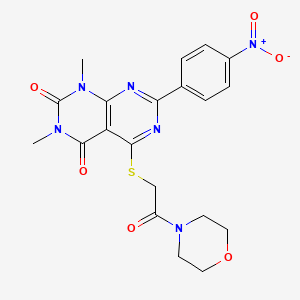 1,3-dimethyl-5-((2-morpholino-2-oxoethyl)thio)-7-(4-nitrophenyl)pyrimido[4,5-d]pyrimidine-2,4(1H,3H)-dione