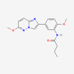 molecular formula C18H20N4O3 B2565987 N-(2-methoxy-5-(6-methoxyimidazo[1,2-b]pyridazin-2-yl)phenyl)butyramide CAS No. 953214-84-1