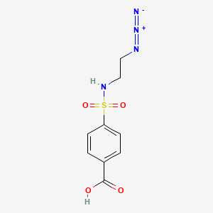 molecular formula C9H10N4O4S B2565989 4-(2-Azidoethylsulfamoyl)benzoic acid CAS No. 2174001-76-2