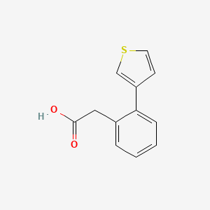 molecular formula C12H10O2S B2565991 2-(2-(Thiophen-3-yl)phenyl)acetic acid CAS No. 2004388-06-9