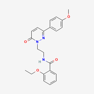 molecular formula C22H23N3O4 B2566004 2-乙氧基-N-(2-(3-(4-甲氧基苯基)-6-氧代哒嗪-1(6H)-基)乙基)苯甲酰胺 CAS No. 921803-54-5