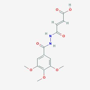 molecular formula C14H16N2O7 B256601 4-Oxo-4-[2-(3,4,5-trimethoxybenzoyl)hydrazino]-2-butenoic acid 