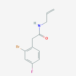 molecular formula C11H11BrFNO B2566013 2-(2-Bromo-4-fluorophenyl)-N-prop-2-enylacetamide CAS No. 2326259-75-8