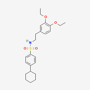 molecular formula C24H33NO4S B2566014 4-cyclohexyl-N-[2-(3,4-diethoxyphenyl)ethyl]benzenesulfonamide CAS No. 446053-35-6