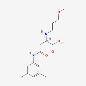 molecular formula C16H24N2O4 B2566018 4-(3,5-Dimethylanilino)-2-(3-methoxypropylamino)-4-oxobutanoic acid CAS No. 1026099-73-9