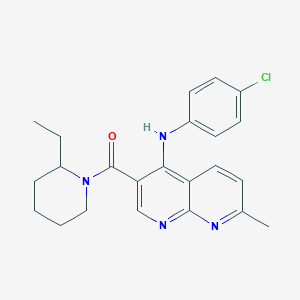 N-(4-chlorophenyl)-3-(2-ethylpiperidine-1-carbonyl)-7-methyl-1,8-naphthyridin-4-amine