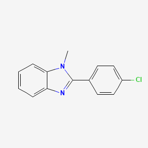 molecular formula C14H11ClN2 B2566044 2-(4-氯苯基)-1-甲基苯并咪唑 CAS No. 2622-72-2