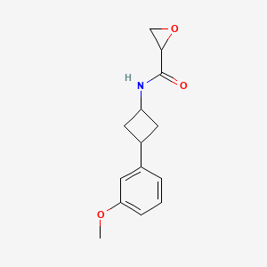 molecular formula C14H17NO3 B2566048 N-[3-(3-Methoxyphenyl)cyclobutyl]oxirane-2-carboxamide CAS No. 2418630-03-0