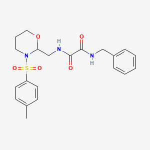 N1-benzyl-N2-((3-tosyl-1,3-oxazinan-2-yl)methyl)oxalamide