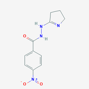 molecular formula C11H12N4O3 B256605 N'-(3,4-dihydro-2H-pyrrol-5-yl)-4-nitrobenzohydrazide 