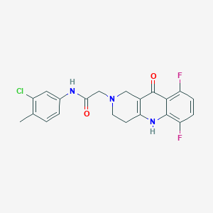 molecular formula C21H18ClF2N3O2 B2566051 N-(3-chloro-4-methylphenyl)-2-(6,9-difluoro-10-oxo-3,4,5,10-tetrahydrobenzo[b][1,6]naphthyridin-2(1H)-yl)acetamide CAS No. 1251697-68-3