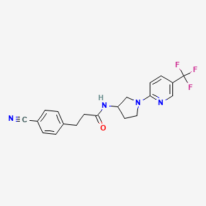 3-(4-cyanophenyl)-N-(1-(5-(trifluoromethyl)pyridin-2-yl)pyrrolidin-3-yl)propanamide