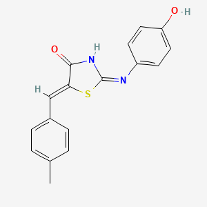 molecular formula C17H14N2O2S B2566057 (Z)-2-((4-hydroxyphenyl)amino)-5-(4-methylbenzylidene)thiazol-4(5H)-one CAS No. 220352-82-9