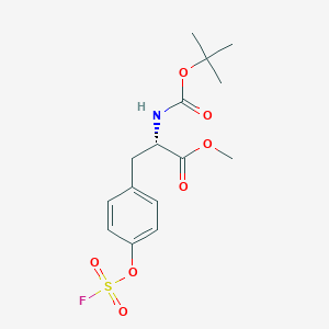 molecular formula C15H20FNO7S B2566060 Methyl (2S)-3-(4-fluorosulfonyloxyphenyl)-2-[(2-methylpropan-2-yl)oxycarbonylamino]propanoate CAS No. 2264091-20-3