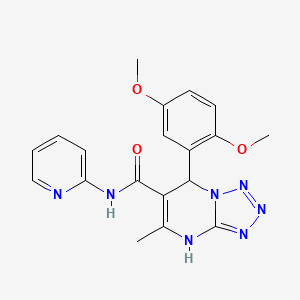 molecular formula C19H19N7O3 B2566061 7-(2,5-dimethoxyphenyl)-5-methyl-N-(pyridin-2-yl)-4,7-dihydrotetrazolo[1,5-a]pyrimidine-6-carboxamide CAS No. 391896-98-3