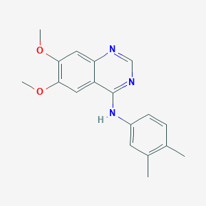 molecular formula C18H19N3O2 B2566063 N-(3,4-dimethylphenyl)-6,7-dimethoxyquinazolin-4-amine CAS No. 477855-07-5