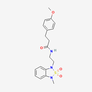 3-(4-methoxyphenyl)-N-(2-(3-methyl-2,2-dioxidobenzo[c][1,2,5]thiadiazol-1(3H)-yl)ethyl)propanamide