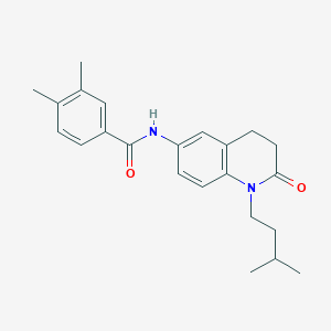 molecular formula C23H28N2O2 B2566070 N-(1-异戊基-2-氧代-1,2,3,4-四氢喹啉-6-基)-3,4-二甲基苯甲酰胺 CAS No. 941954-39-8