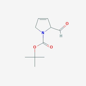 molecular formula C10H15NO3 B2566074 2-Formyl-3-pyrroline-1-carboxylic acid tert-butyl ester CAS No. 1243198-98-2
