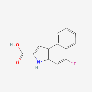 molecular formula C13H8FNO2 B2566075 5-氟-3H-苯并[e]吲哚-2-羧酸 CAS No. 900640-37-1