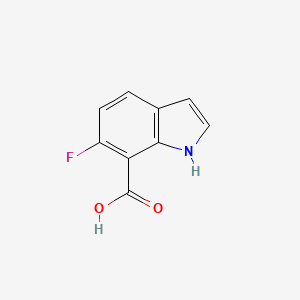 molecular formula C9H6FNO2 B2566076 6-fluoro-1H-indole-7-carboxylic Acid CAS No. 875305-42-3