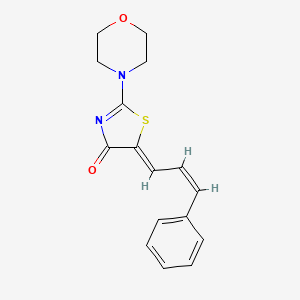 molecular formula C16H16N2O2S B2566084 2-morpholino-5-[(Z,2Z)-3-phenyl-2-propenylidene]-1,3-thiazol-4-one CAS No. 1164472-93-8