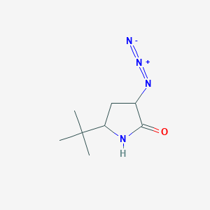 molecular formula C8H14N4O B2566089 3-Azido-5-tert-butylpyrrolidin-2-one CAS No. 2287281-61-0