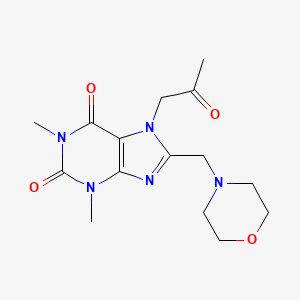 1,3-dimethyl-8-(morpholinomethyl)-7-(2-oxopropyl)-1H-purine-2,6(3H,7H)-dione
