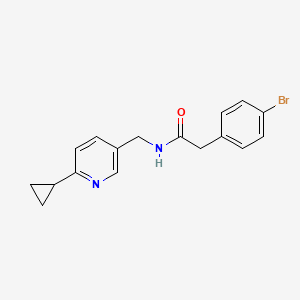 molecular formula C17H17BrN2O B2566115 2-(4-bromophenyl)-N-((6-cyclopropylpyridin-3-yl)methyl)acetamide CAS No. 2320465-78-7