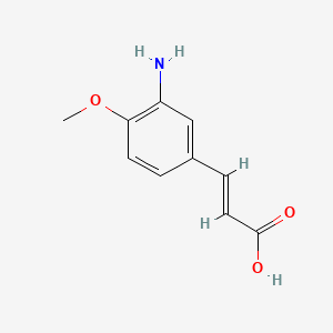 molecular formula C10H11NO3 B2566120 (2E)-3-(3-amino-4-methoxyphenyl)prop-2-enoic acid CAS No. 58435-27-1