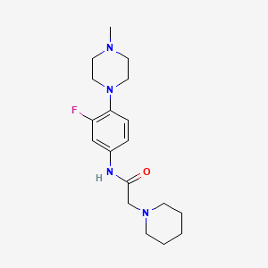 N-[3-fluoro-4-(4-methylpiperazino)phenyl]-2-piperidinoacetamide