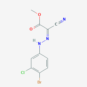 molecular formula C10H7BrClN3O2 B256613 Methyl [(4-bromo-3-chlorophenyl)hydrazono](cyano)acetate 
