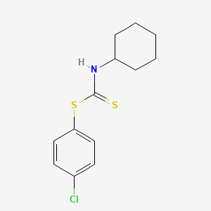 molecular formula C13H16ClNS2 B2566134 (4-chlorophenyl) N-cyclohexylcarbamodithioate CAS No. 72024-57-8