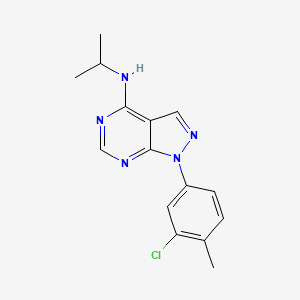 molecular formula C15H16ClN5 B2566135 [1-(3-Chloro-4-methylphenyl)pyrazolo[4,5-e]pyrimidin-4-yl](methylethyl)amine CAS No. 890895-47-3