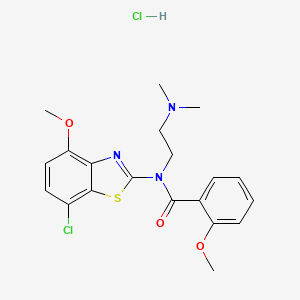 N-(7-chloro-4-methoxybenzo[d]thiazol-2-yl)-N-(2-(dimethylamino)ethyl)-2-methoxybenzamide hydrochloride