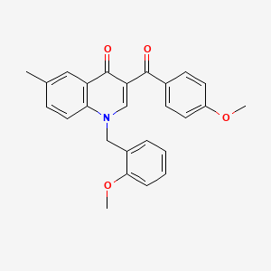 3-(4-methoxybenzoyl)-1-(2-methoxybenzyl)-6-methylquinolin-4(1H)-one