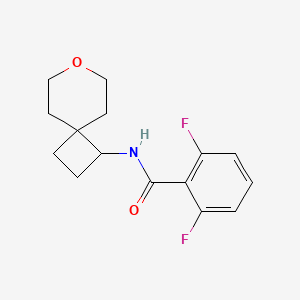 molecular formula C15H17F2NO2 B2566146 2,6-difluoro-N-(7-oxaspiro[3.5]nonan-1-yl)benzamide CAS No. 2320219-87-0
