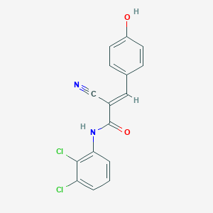 molecular formula C16H10Cl2N2O2 B256615 2-cyano-N-(2,3-dichlorophenyl)-3-(4-hydroxyphenyl)acrylamide 