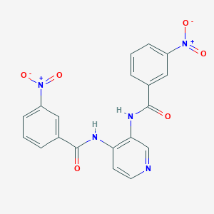 molecular formula C19H13N5O6 B2566156 3-nitro-N-[3-[(3-nitrobenzoyl)amino]pyridin-4-yl]benzamide CAS No. 477325-02-3