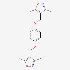 molecular formula C18H20N2O4 B2566164 1,4-Bis((3,5-dimethylisoxazol-4-yl)methoxy)benzene CAS No. 670269-96-2
