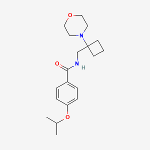 N-[(1-Morpholin-4-ylcyclobutyl)methyl]-4-propan-2-yloxybenzamide
