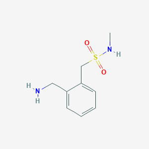molecular formula C9H14N2O2S B2566185 1-[2-(aminomethyl)phenyl]-N-methylmethanesulfonamide CAS No. 877825-84-8