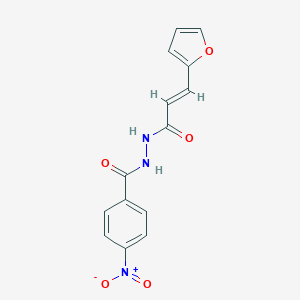molecular formula C14H11N3O5 B256619 N'-[3-(2-furyl)acryloyl]-4-nitrobenzohydrazide 
