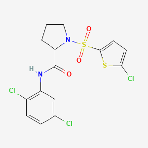1-((5-chlorothiophen-2-yl)sulfonyl)-N-(2,5-dichlorophenyl)pyrrolidine-2-carboxamide