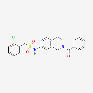 N-(2-benzoyl-1,2,3,4-tetrahydroisoquinolin-7-yl)-1-(2-chlorophenyl)methanesulfonamide