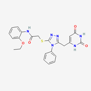 2-[[5-[(2,4-dioxo-1H-pyrimidin-6-yl)methyl]-4-phenyl-1,2,4-triazol-3-yl]sulfanyl]-N-(2-ethoxyphenyl)acetamide