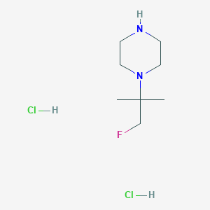 1-(1-Fluoro-2-methylpropan-2-yl)piperazine;dihydrochloride