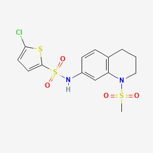 5-chloro-N-(1-methylsulfonyl-3,4-dihydro-2H-quinolin-7-yl)thiophene-2-sulfonamide
